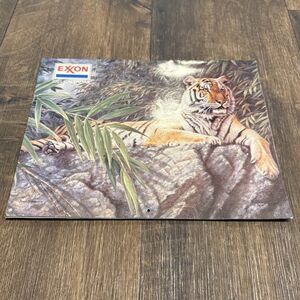 Vintage 2001 Exxon Tiger Wall Calendar Joan Sharrock Wildlife Advertising Art